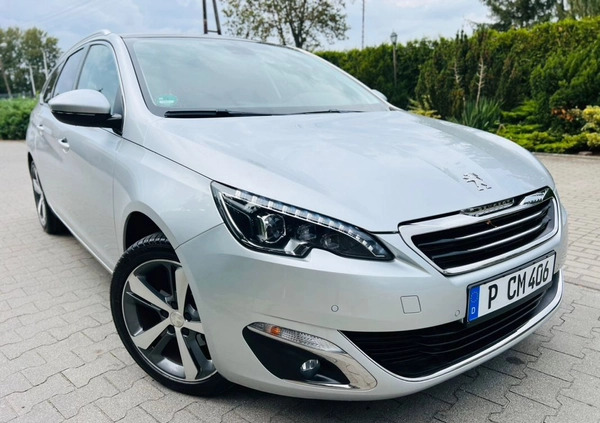 Peugeot 308 cena 42900 przebieg: 89000, rok produkcji 2016 z Człopa małe 407